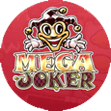 Logo of the Mega Joker slot from NetEnt.