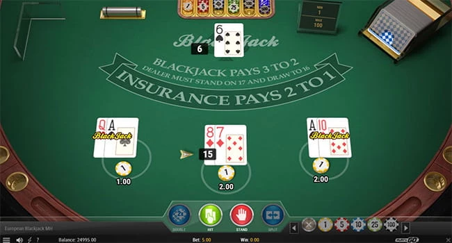Issue of Blackjack cards.